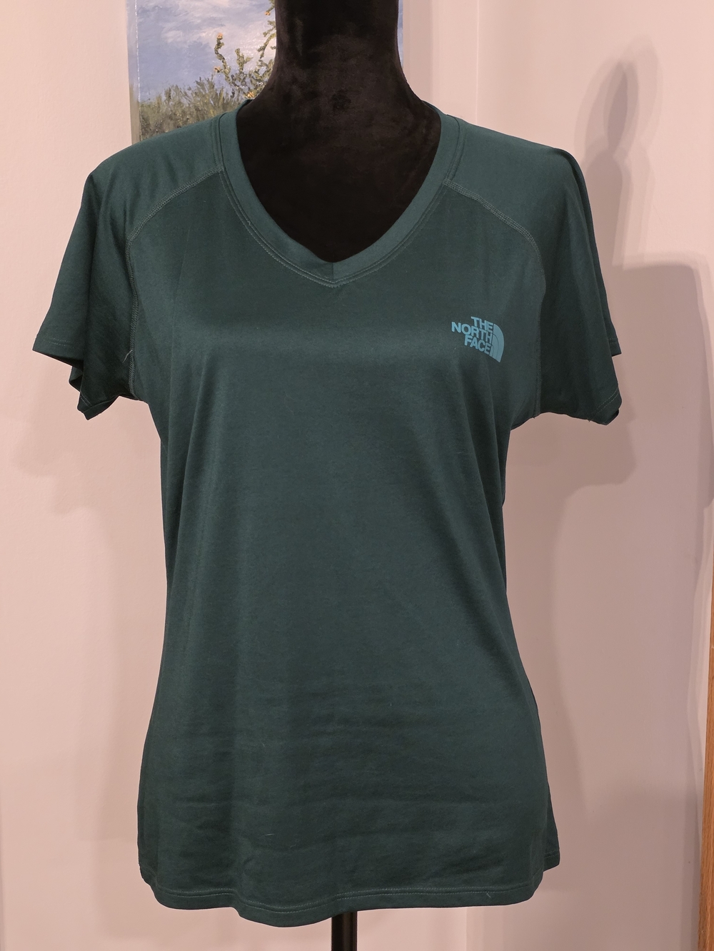 The North Face Reactor V- Neck In Dark Teal. Women's Size Medium